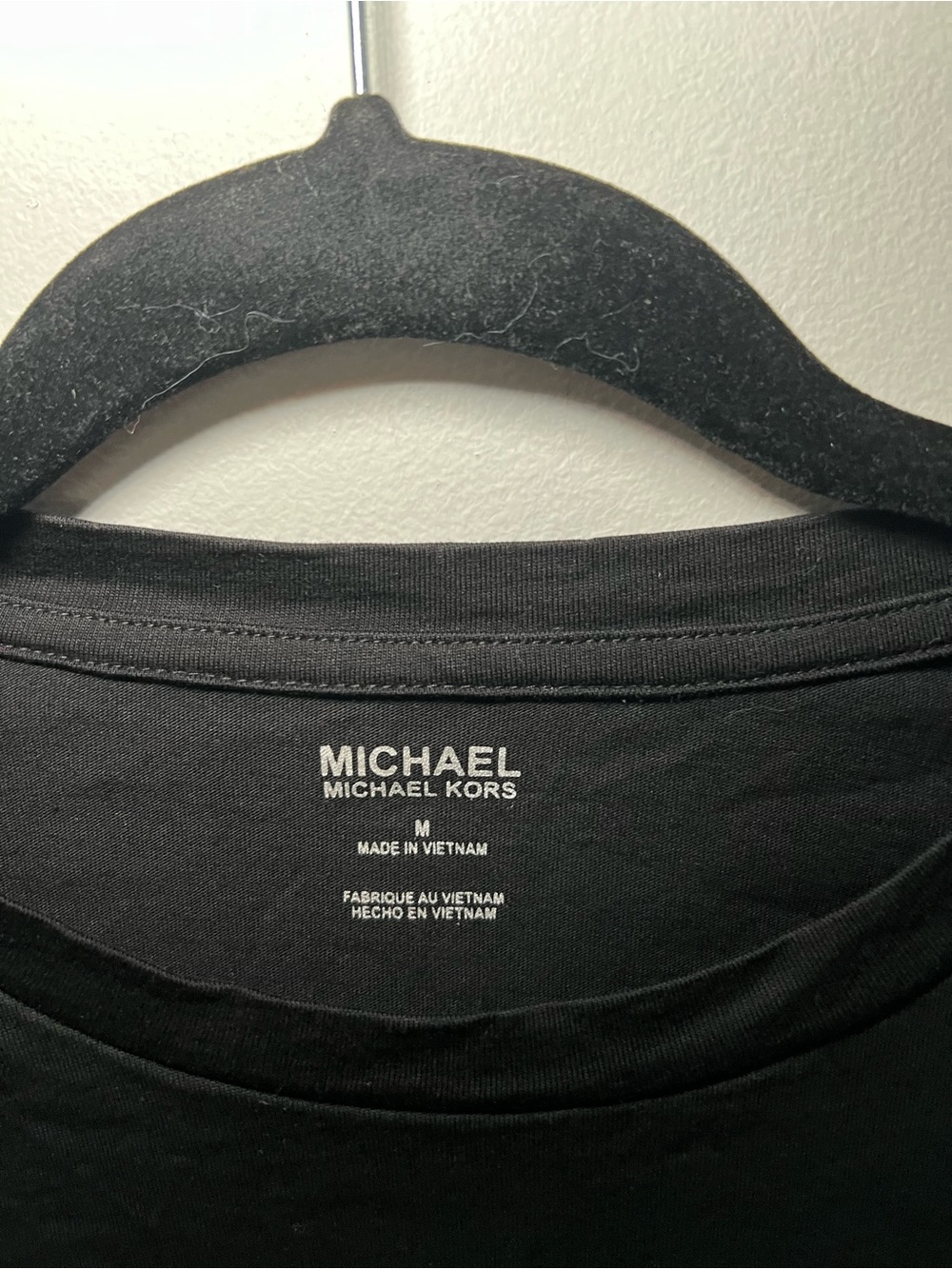 Michael Kors Black Short Sleeve Tee with White MK Circle Logo - Picture 2 of 3